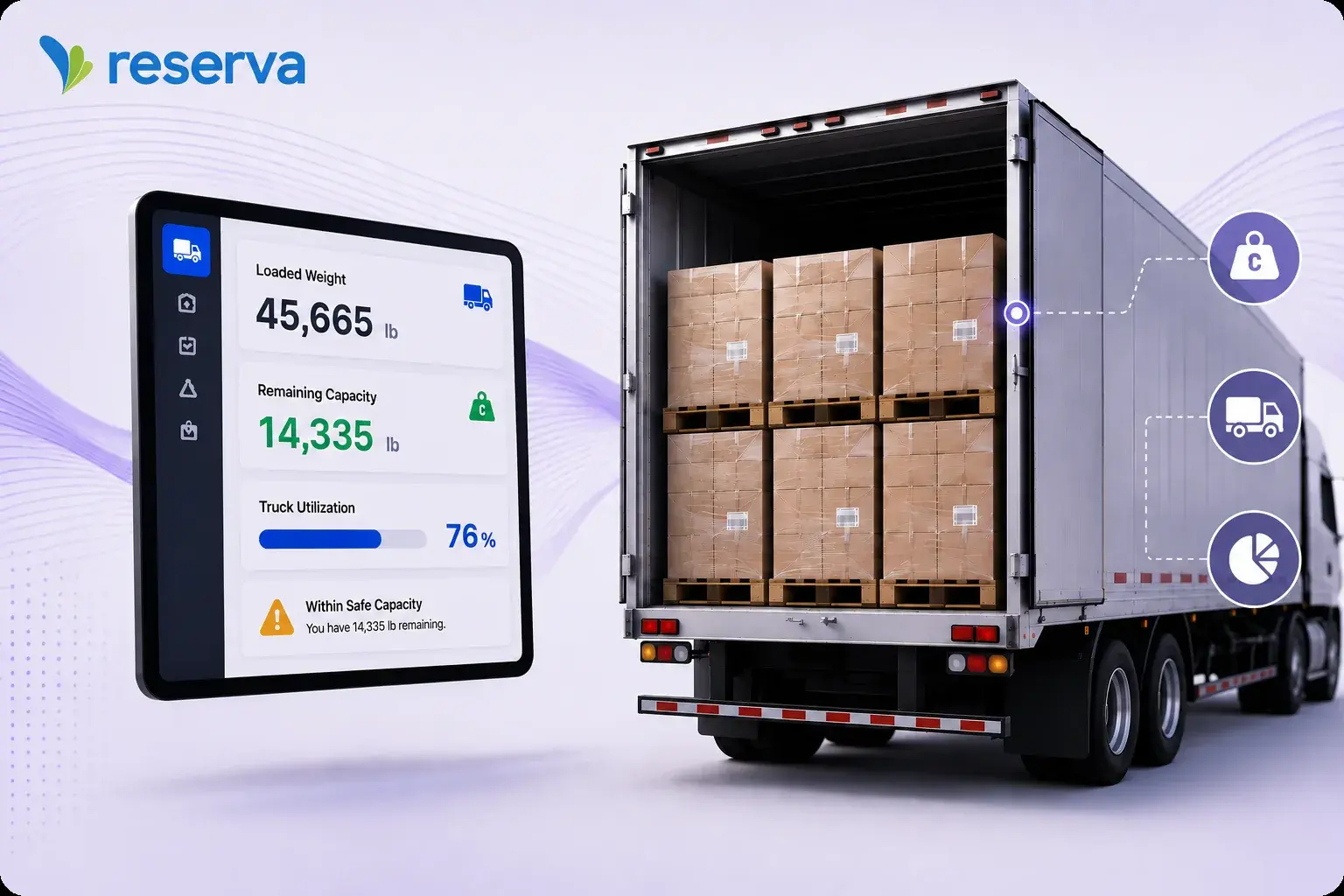 Truck weight and capacity control in Reserva